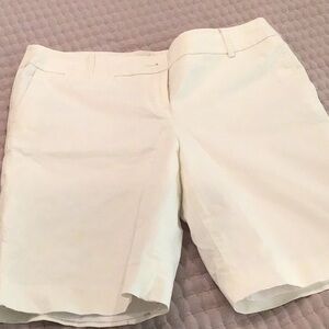 Ann Taylor Loft White Dress Shorts